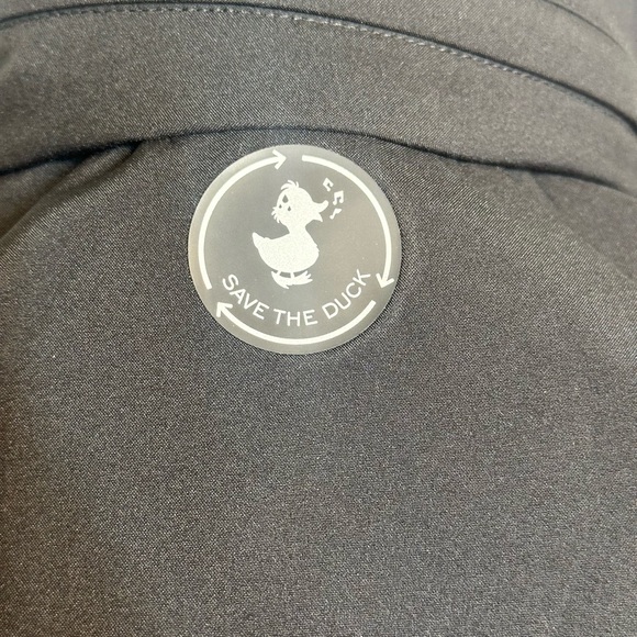 NWT sz S Save the Duck black light coat raincoat mid length lightweight hooded - Picture 8 of 8